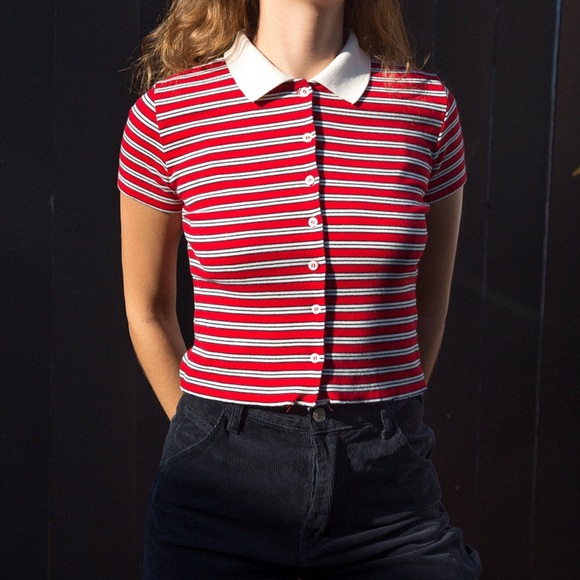 Brandy Melville Striped Collared Shirt - Picture 4 of 4